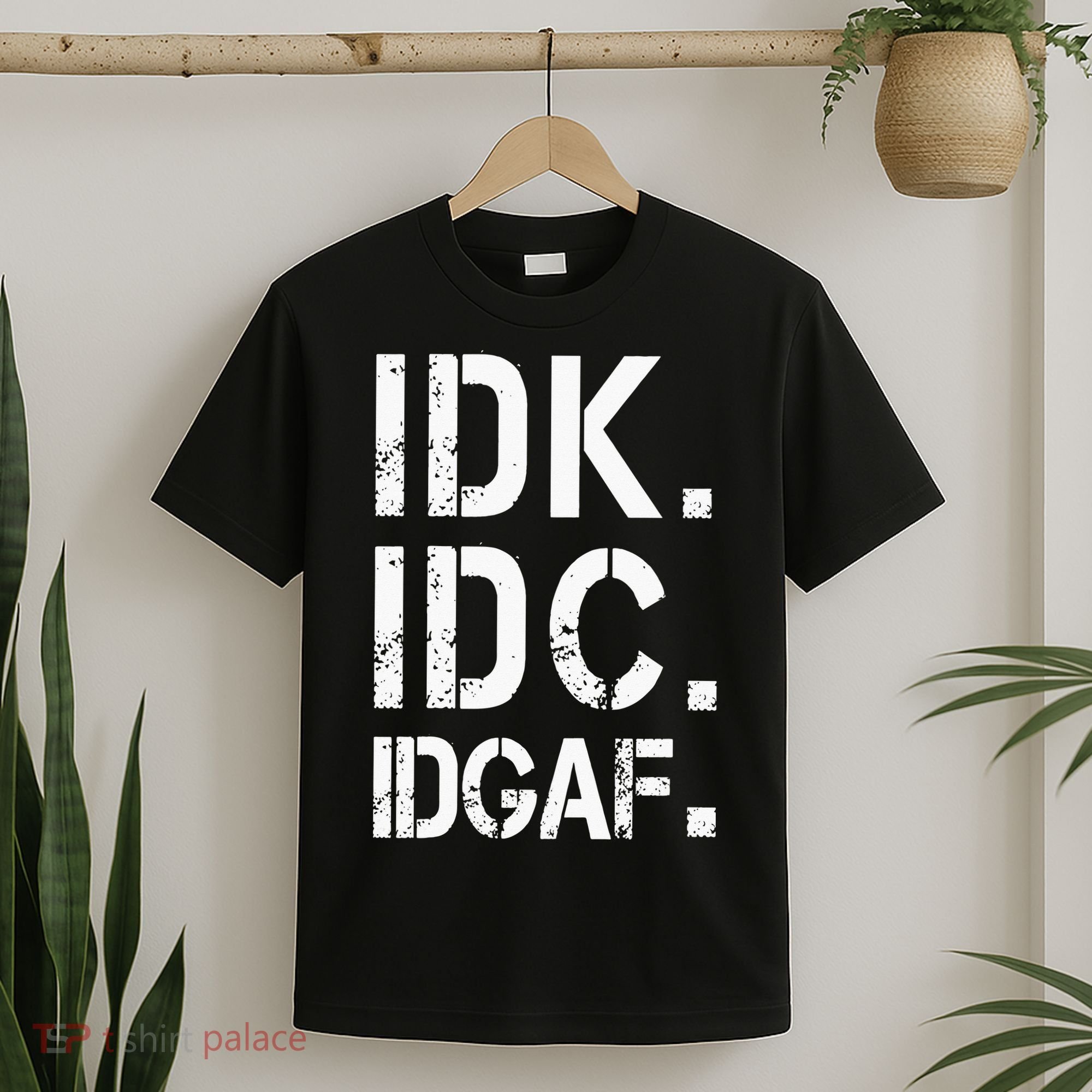 retro Crude and Tasteless IDK IDC IDGAF T-Shirt
