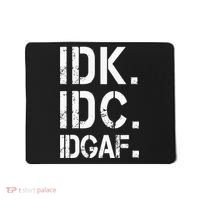 retro Crude and Tasteless IDK IDC IDGAF Mousepad thumb 0