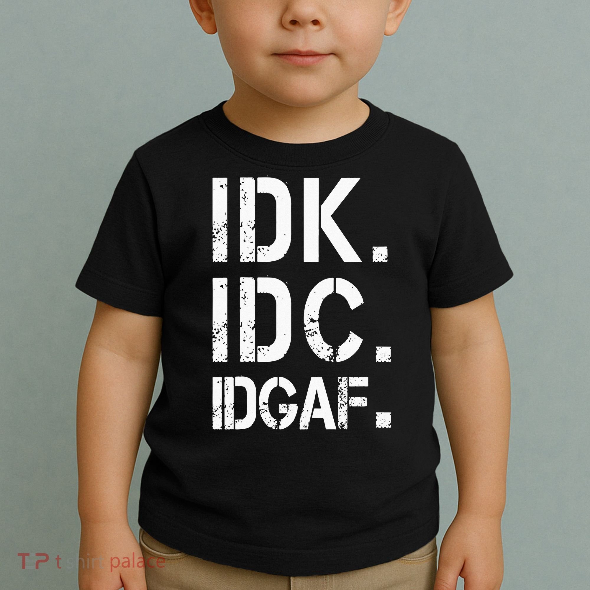 retro Crude and Tasteless IDK IDC IDGAF Toddler T-Shirt