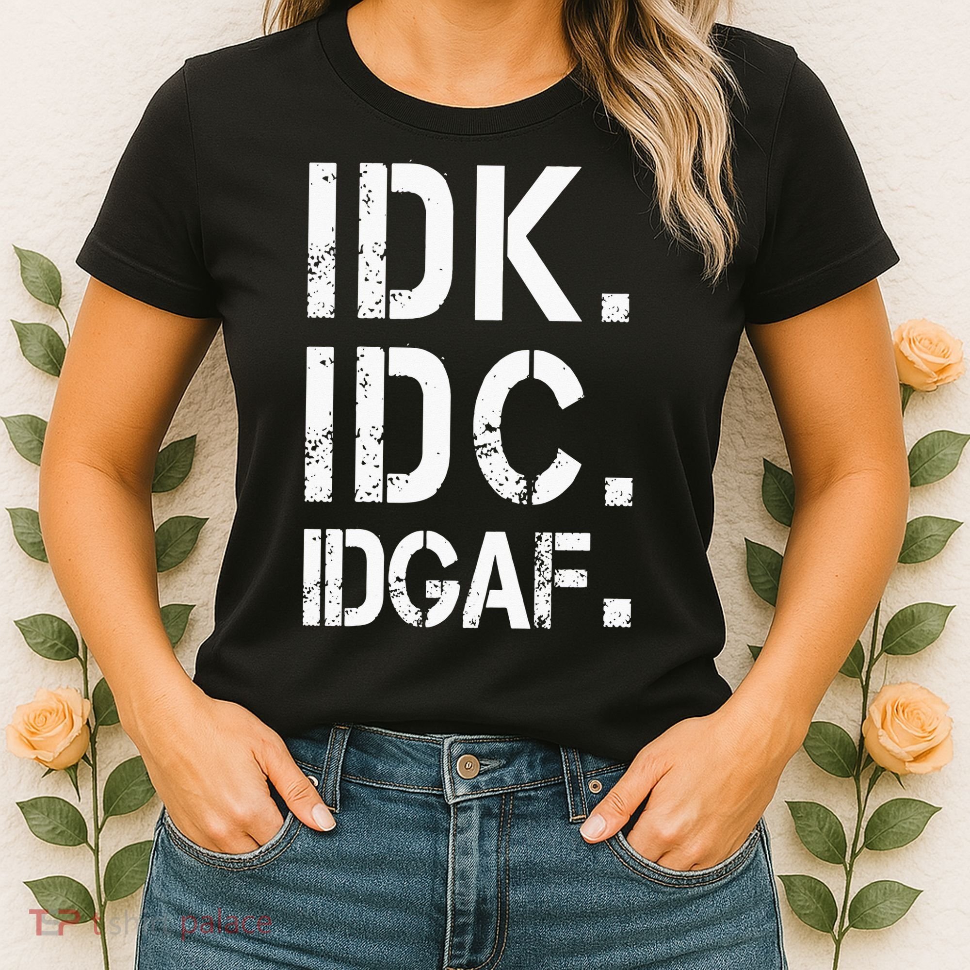retro Crude and Tasteless IDK IDC IDGAF Women's T-Shirt