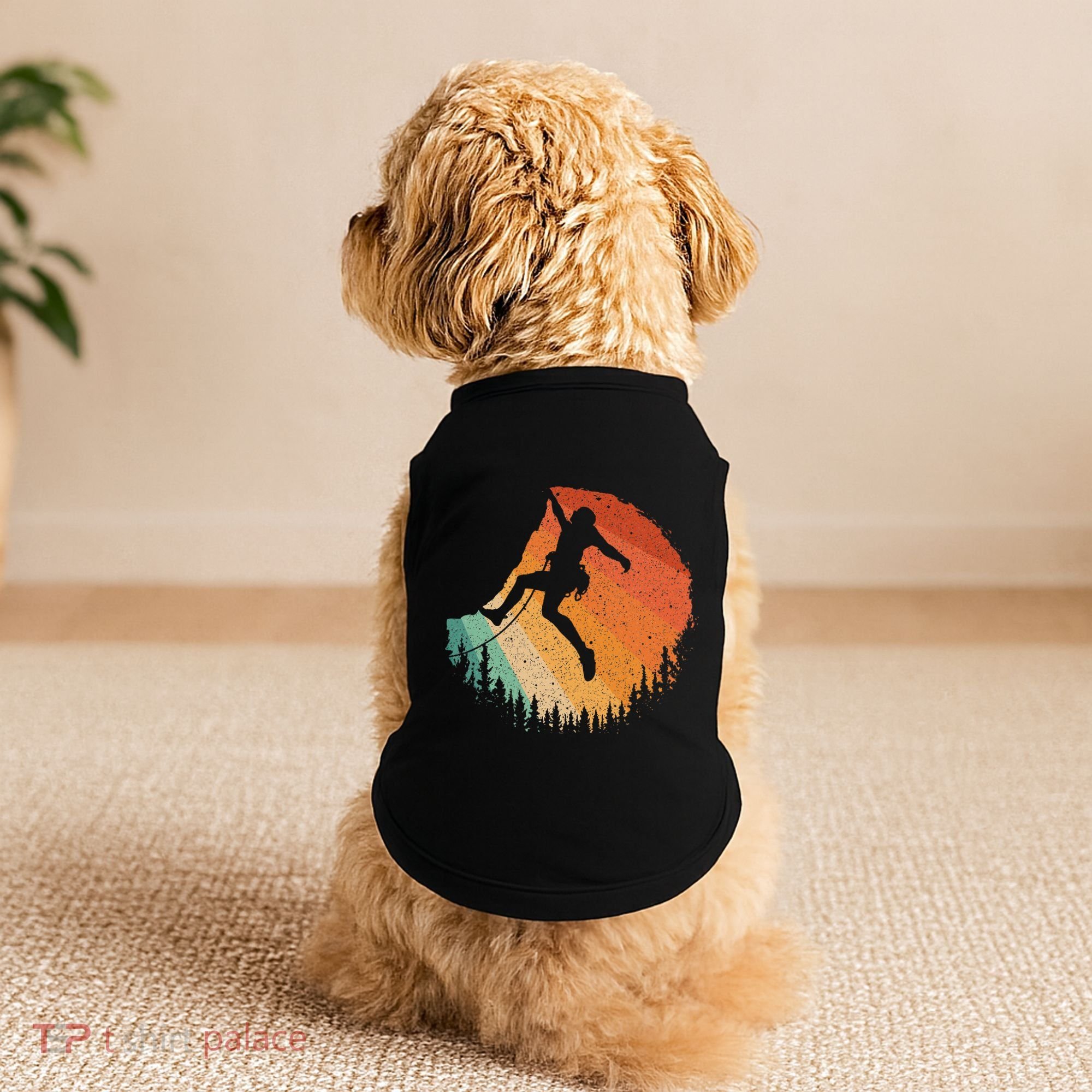 Rock Climbing Art For Women Mountain Climber Bouldering Doggie Tank