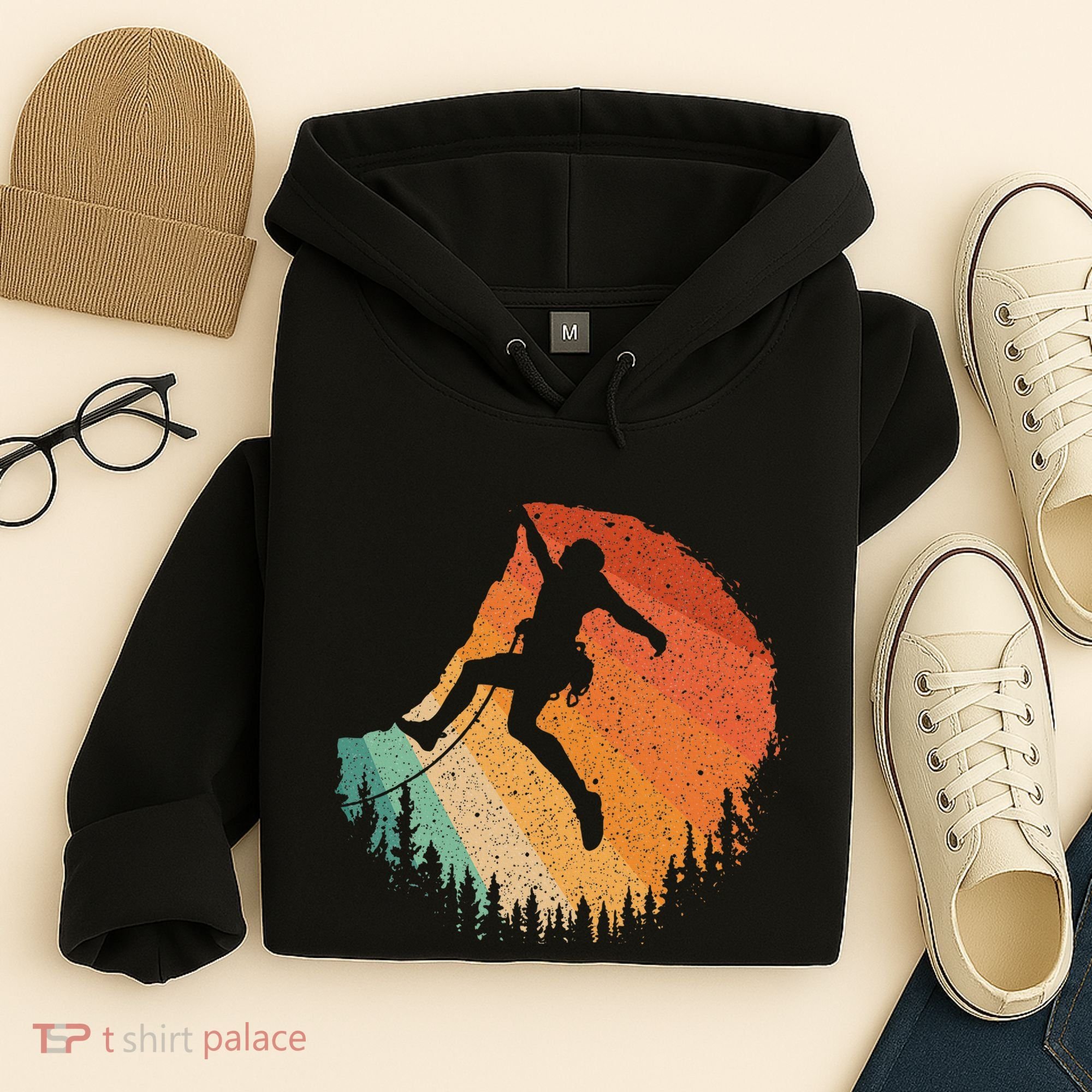 Rock Climbing Art For Women Mountain Climber Bouldering Hoodie