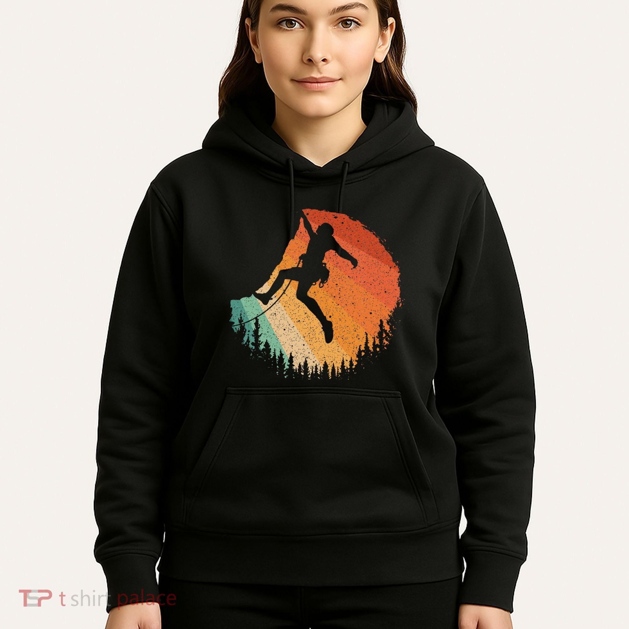 Rock Climbing Art For Women Mountain Climber Bouldering Hoodie