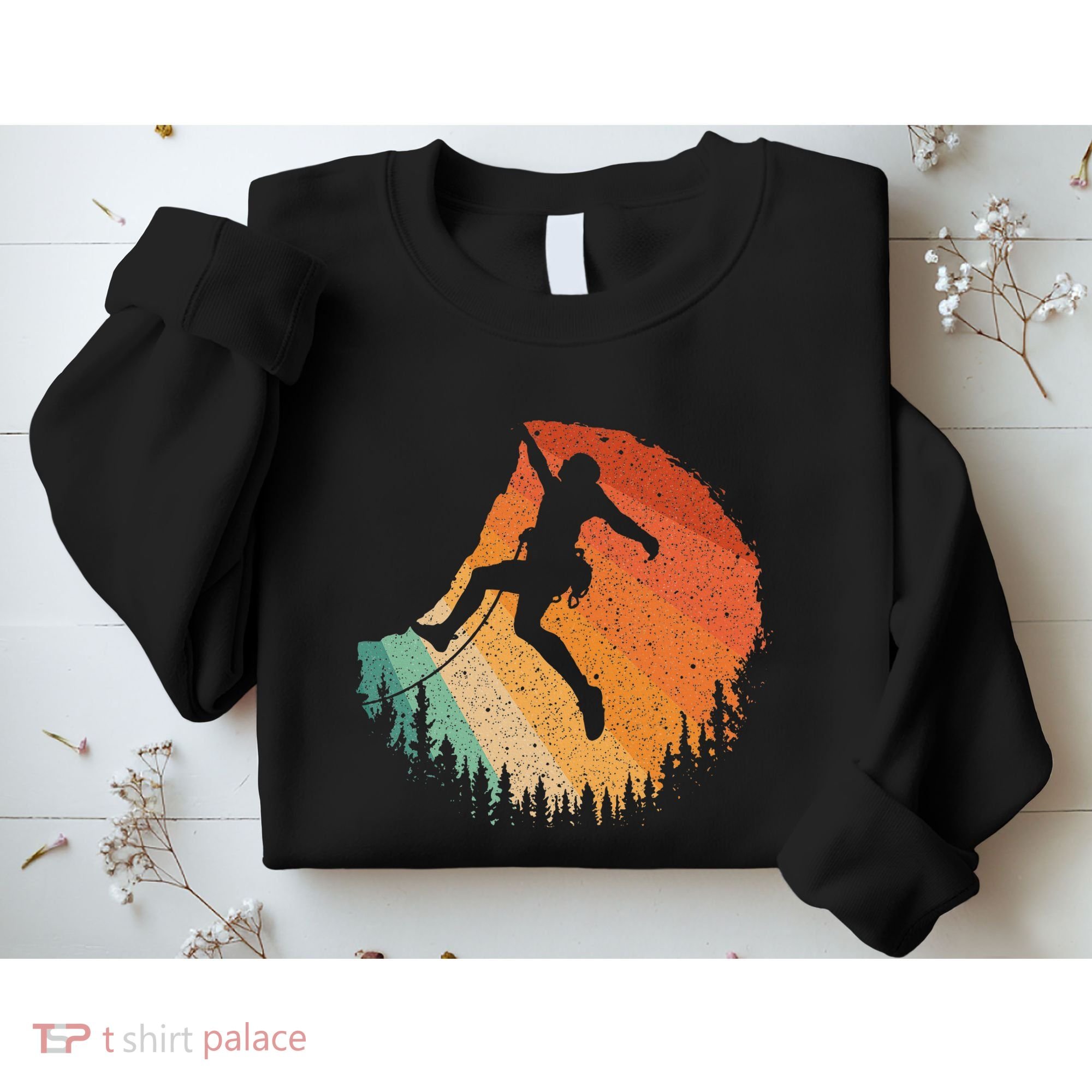 Rock Climbing Art For Women Mountain Climber Bouldering Sweatshirt