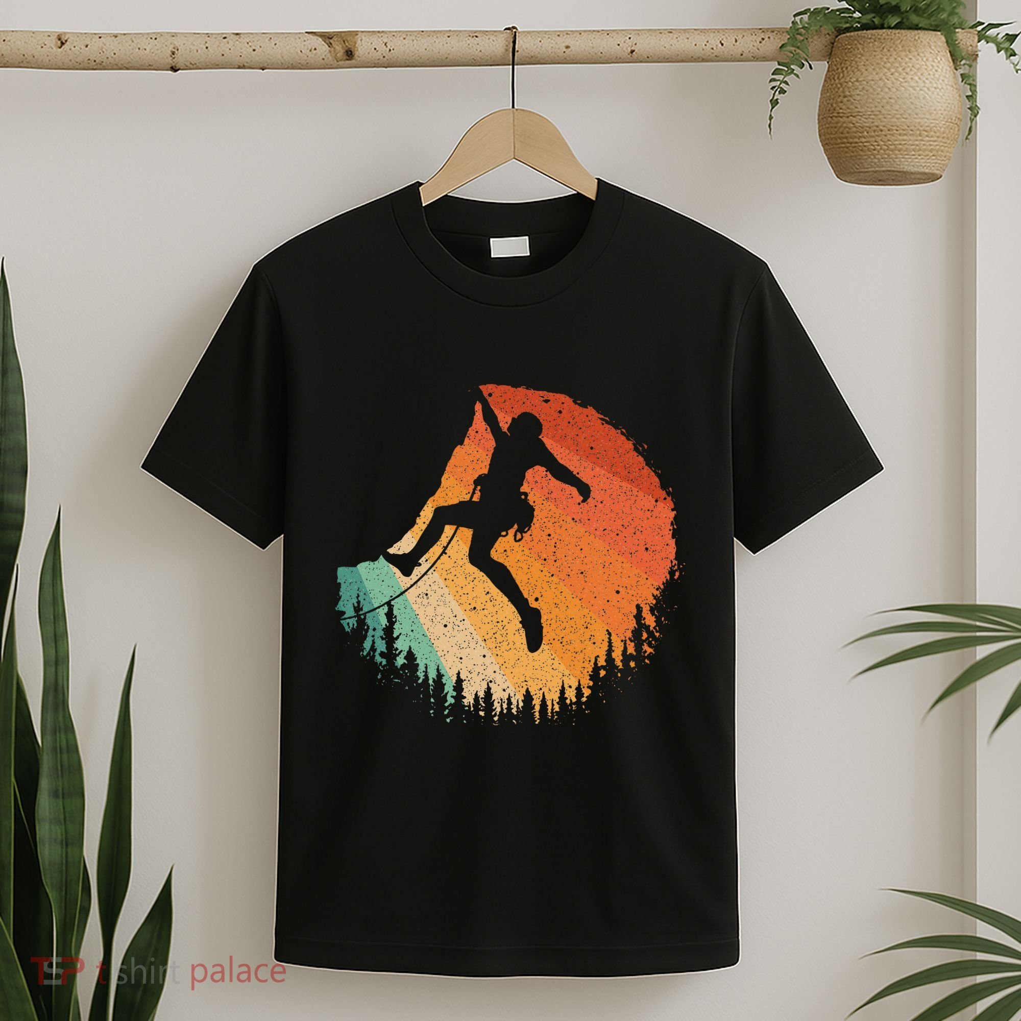Rock Climbing Art For Women Mountain Climber Bouldering T-Shirt