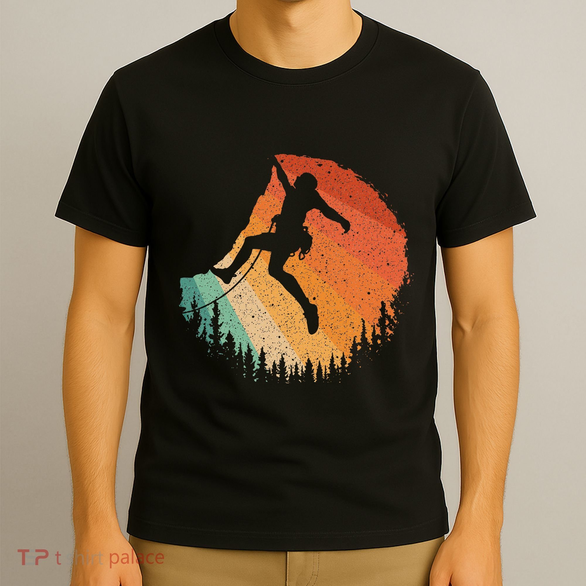 Rock Climbing Art For Women Mountain Climber Bouldering T-Shirt