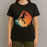 Rock Climbing Art For Women Mountain Climber Bouldering T-Shirt thumb 4
