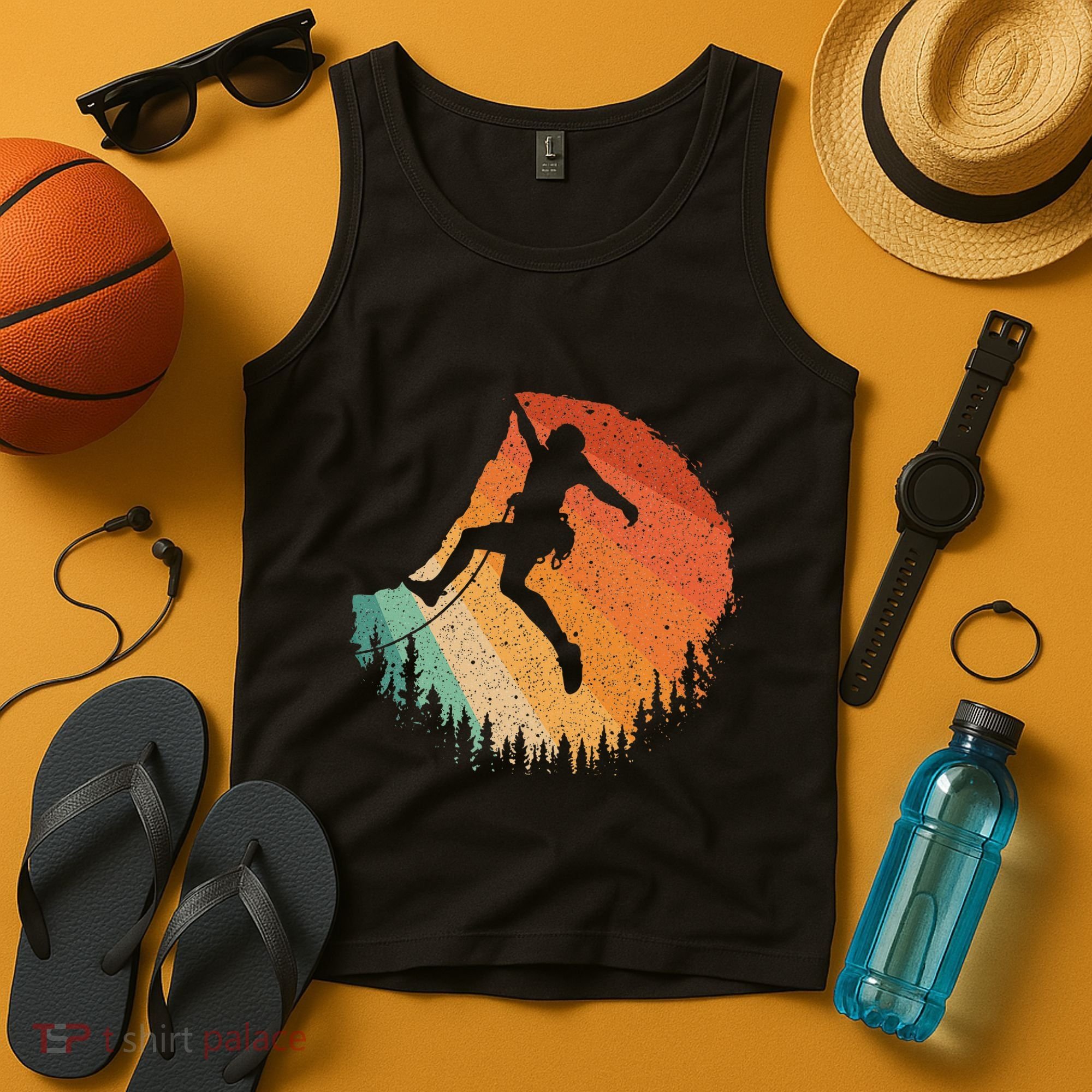 Rock Climbing Art For Women Mountain Climber Bouldering Tank Top