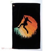 Rock Climbing Art For Women Mountain Climber Bouldering Golf Towel thumb 0
