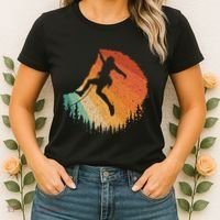Rock Climbing Art For Women Mountain Climber Bouldering Women's T-Shirt thumb 2