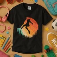 Rock Climbing Art For Women Mountain Climber Bouldering Kids T-Shirt thumb 3