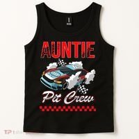 Race Car Birthday Party Racing Family Auntie Pit Crew Tank Top thumb 2