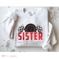 Race Car Birthday Party Racing Family Sister Pit Crew Sweatshirt thumb 2