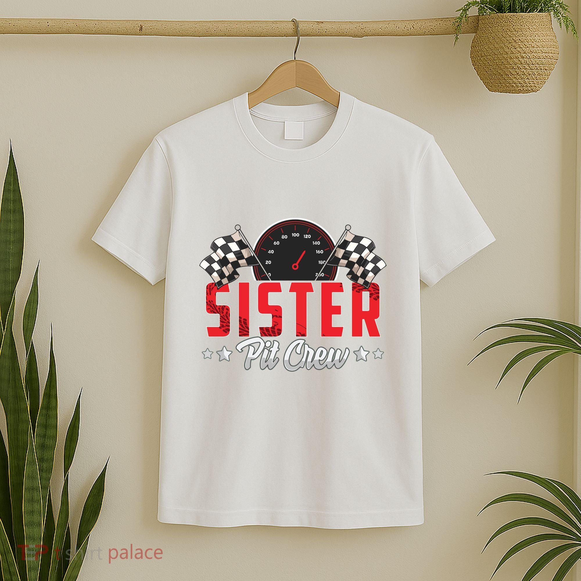 Race Car Birthday Party Racing Family Sister Pit Crew T-Shirt