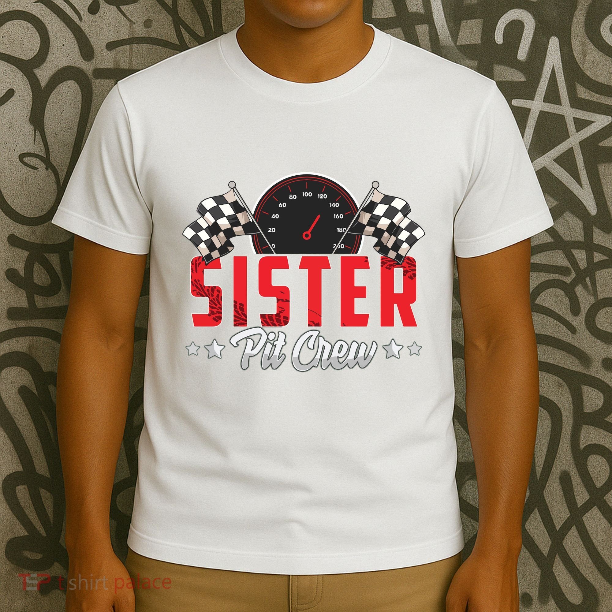 Race Car Birthday Party Racing Family Sister Pit Crew T-Shirt