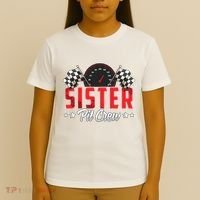 Race Car Birthday Party Racing Family Sister Pit Crew T-Shirt thumb 4