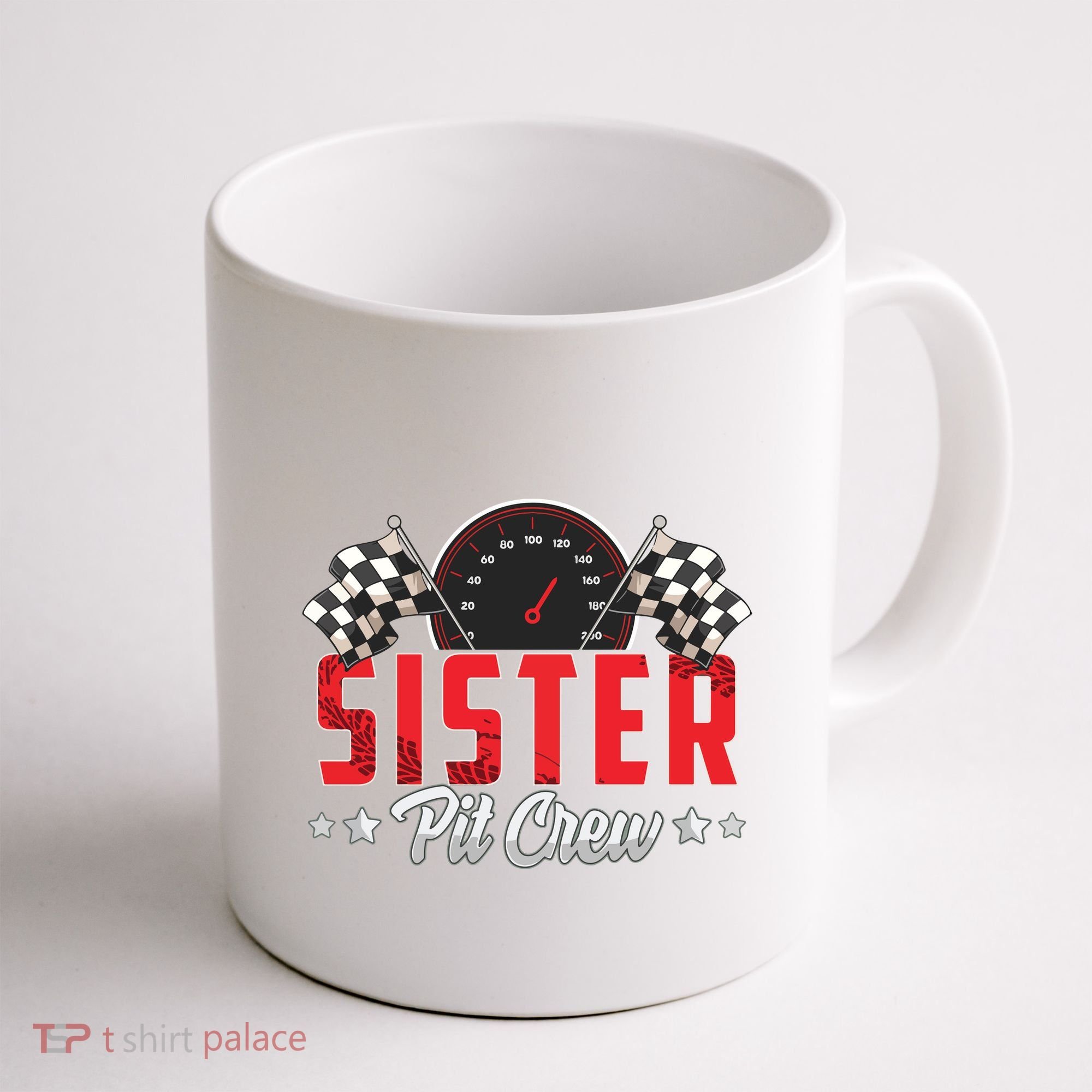 Race Car Birthday Party Racing Family Sister Pit Crew Coffee Mug