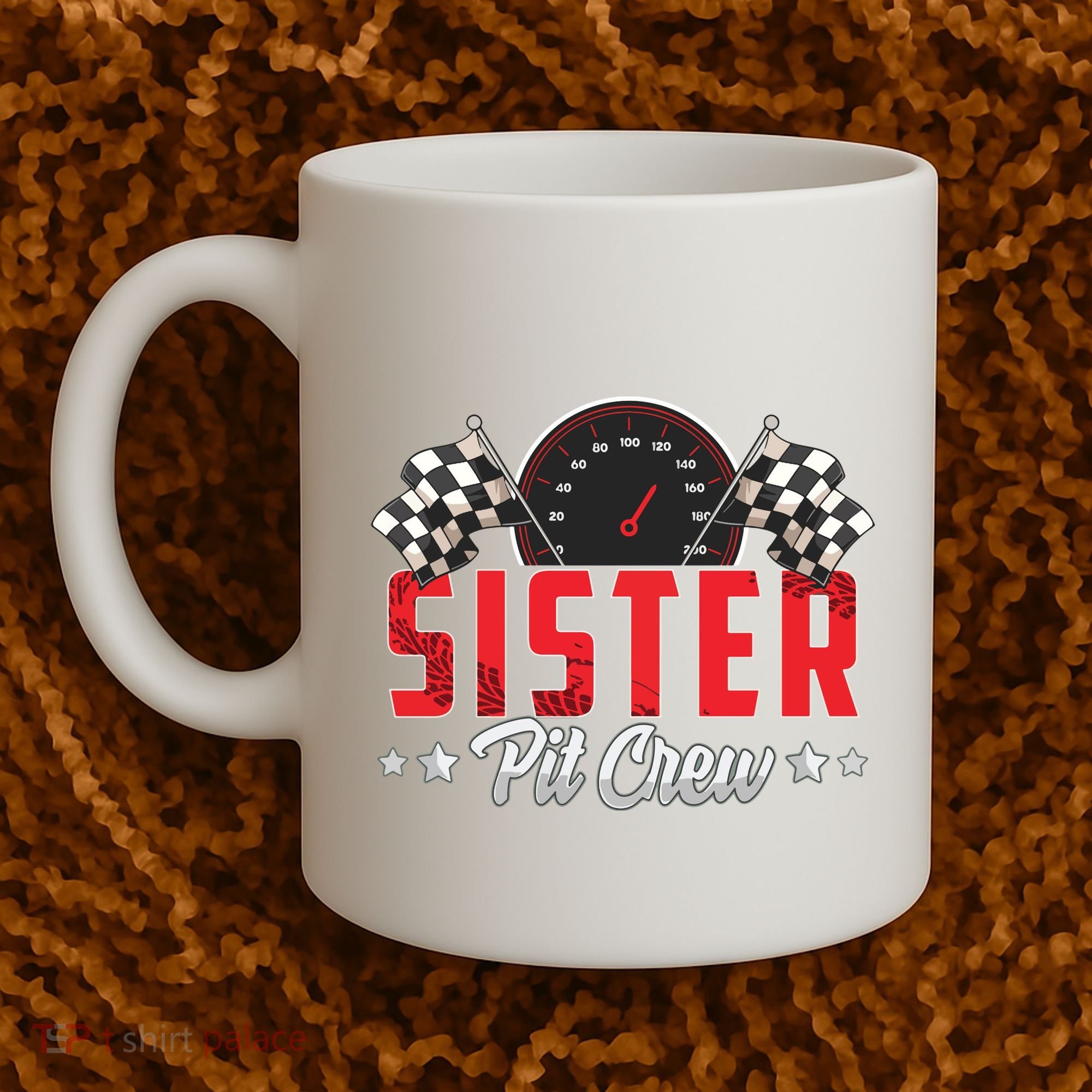 Race Car Birthday Party Racing Family Sister Pit Crew Coffee Mug