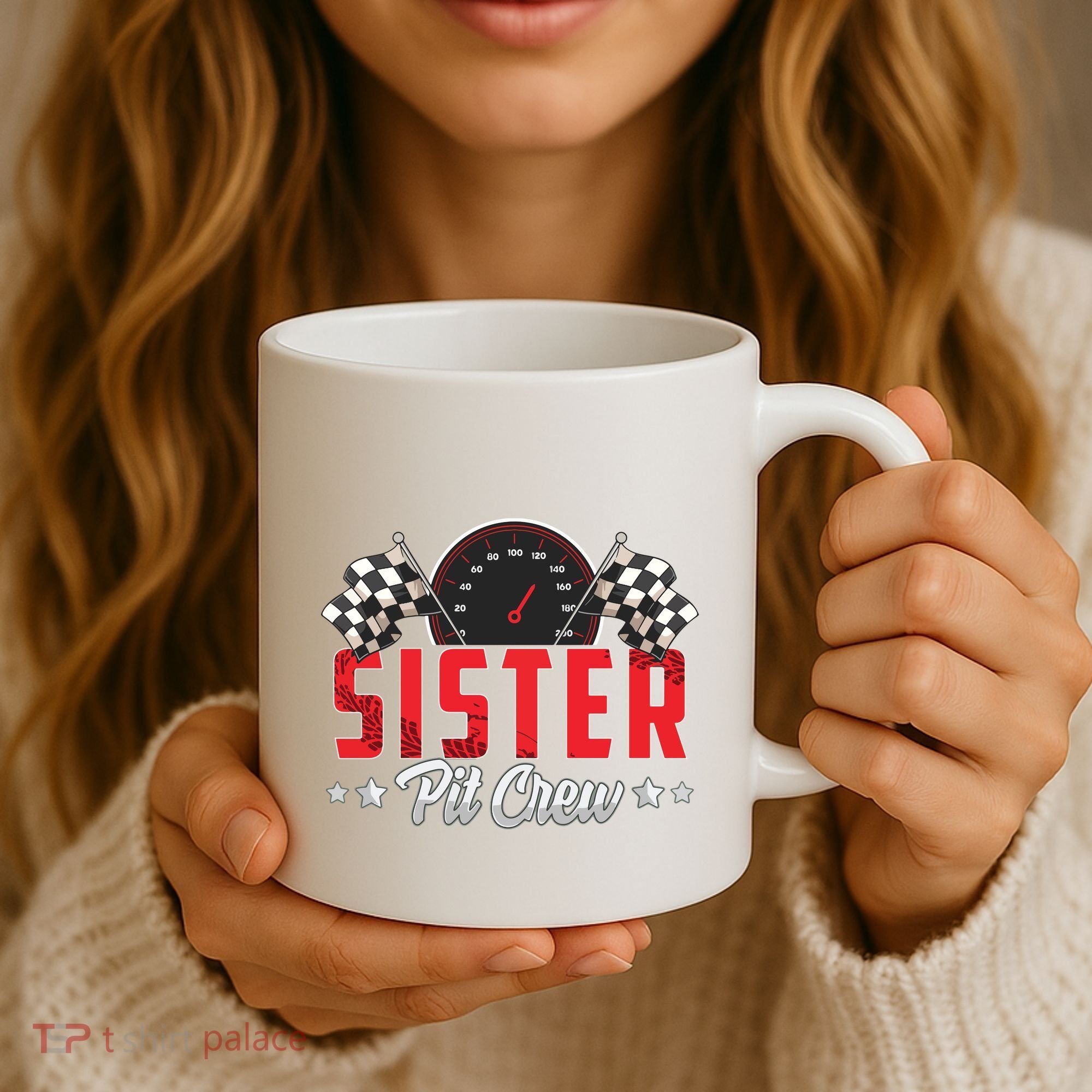 Race Car Birthday Party Racing Family Sister Pit Crew Coffee Mug