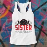 Race Car Birthday Party Racing Family Sister Pit Crew Women's Tank Top thumb 3