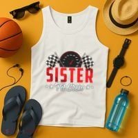 Race Car Birthday Party Racing Family Sister Pit Crew Tank Top thumb 4