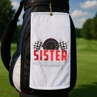 Race Car Birthday Party Racing Family Sister Pit Crew Golf Towel thumb 2