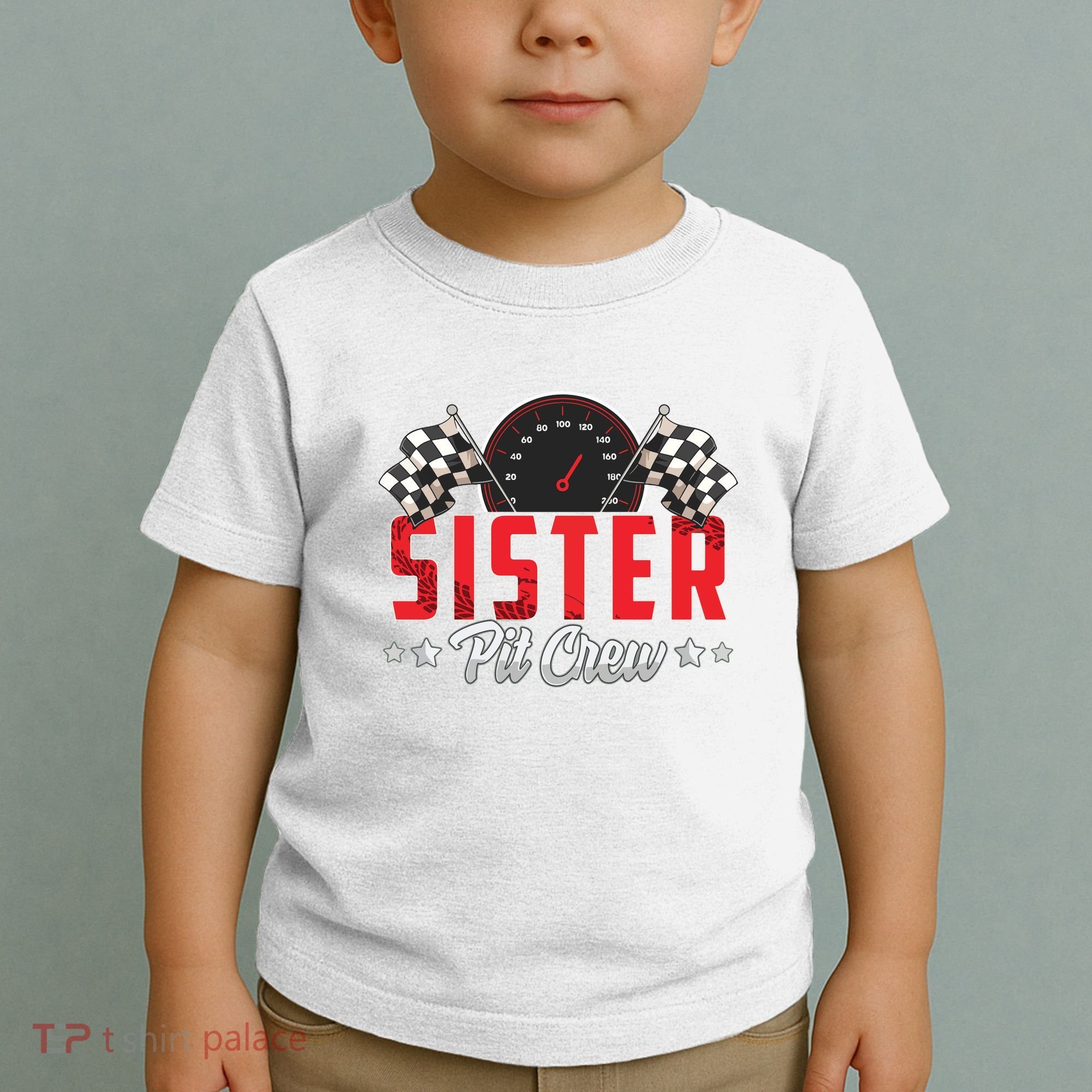 Race Car Birthday Party Racing Family Sister Pit Crew Toddler T-Shirt