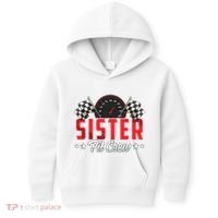 Race Car Birthday Party Racing Family Sister Pit Crew Kids Hoodie thumb 0