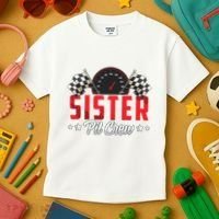 Race Car Birthday Party Racing Family Sister Pit Crew Kids T-Shirt thumb 3