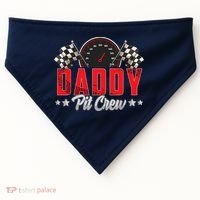 Race Car Birthday Party Racing Family Daddy Pit Crew USA-Made Doggie Bandana thumb 0