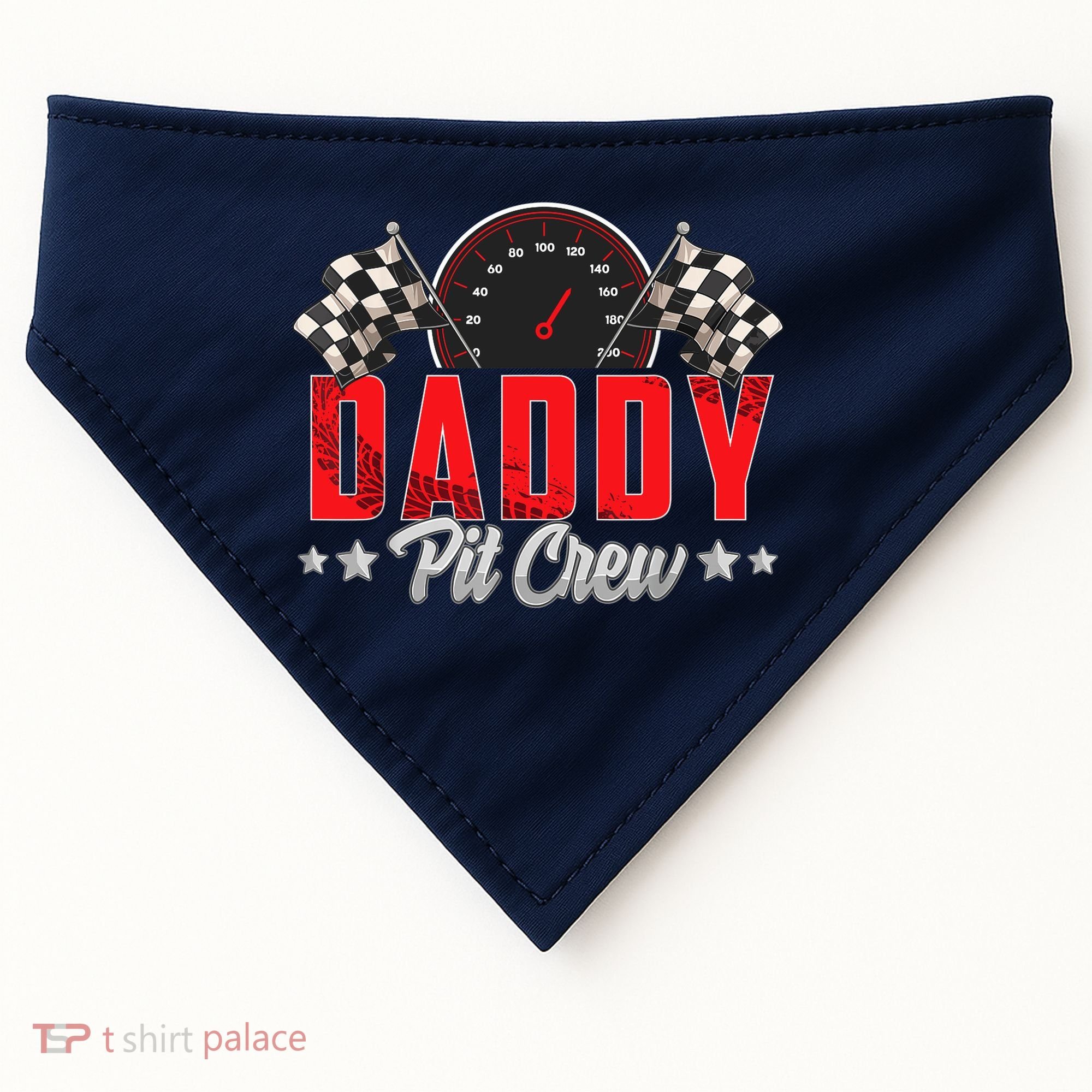 Race Car Birthday Party Racing Family Daddy Pit Crew USA-Made Doggie Bandana