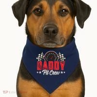 Race Car Birthday Party Racing Family Daddy Pit Crew USA-Made Doggie Bandana thumb 1