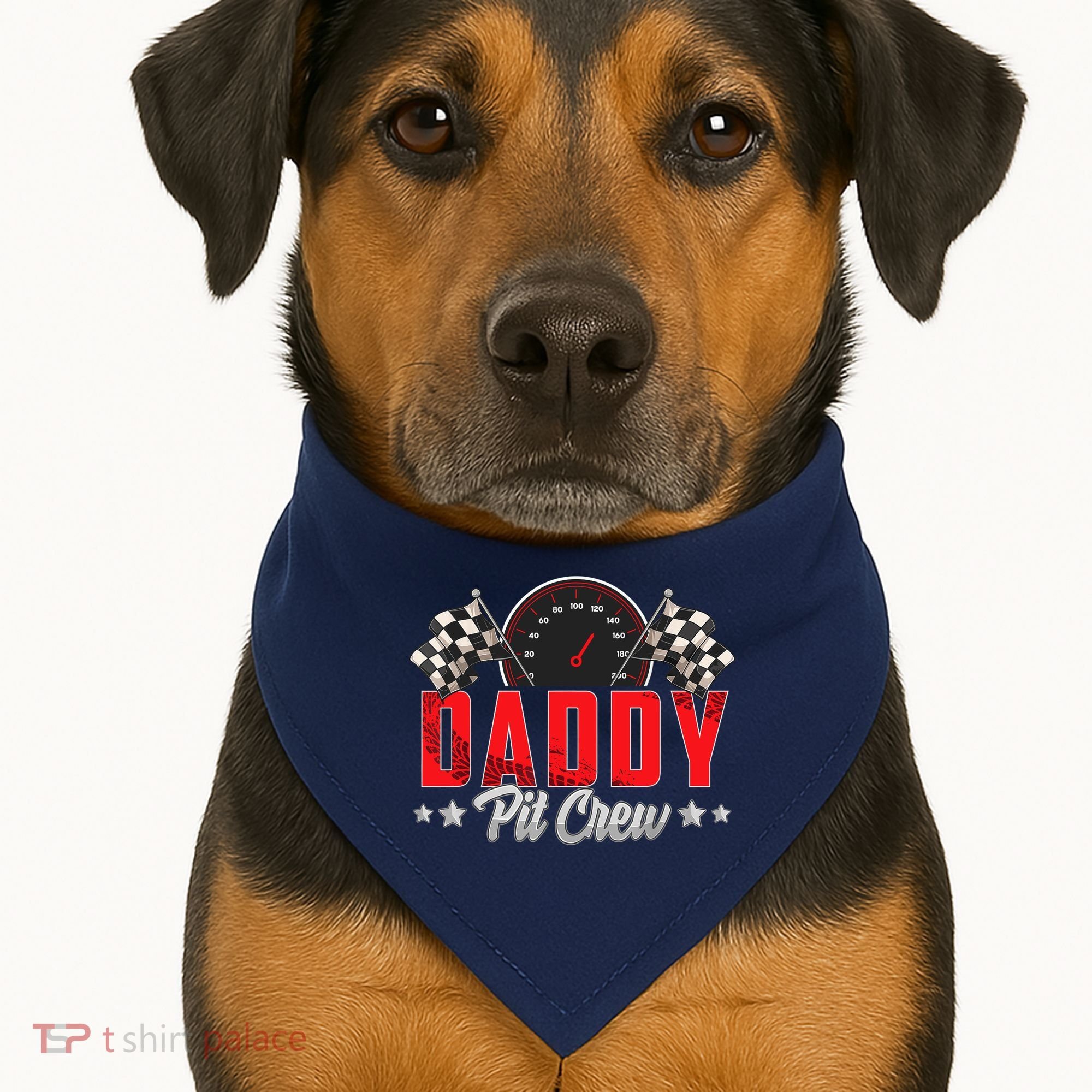Race Car Birthday Party Racing Family Daddy Pit Crew USA-Made Doggie Bandana