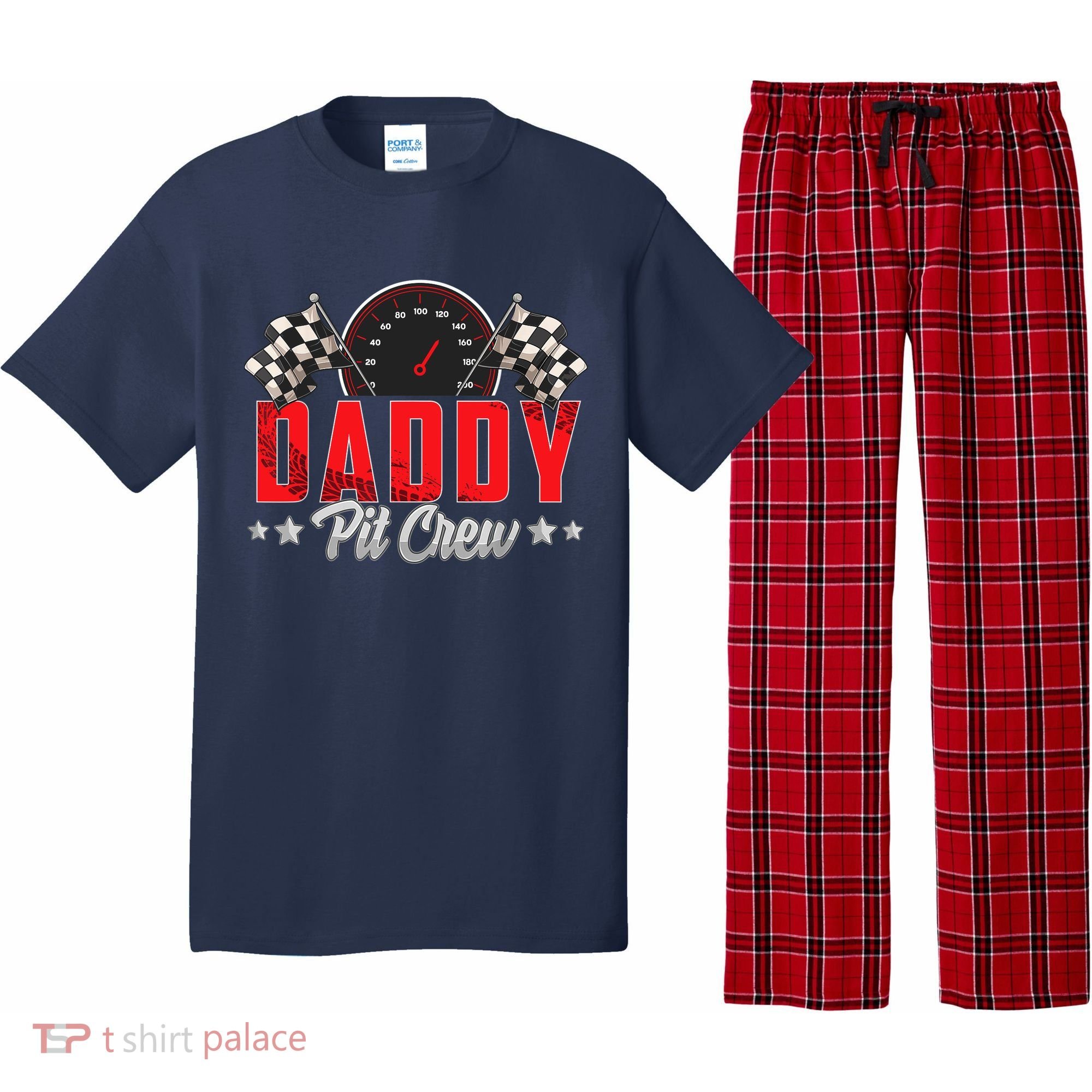 Race Car Birthday Party Racing Family Daddy Pit Crew Pajama Set