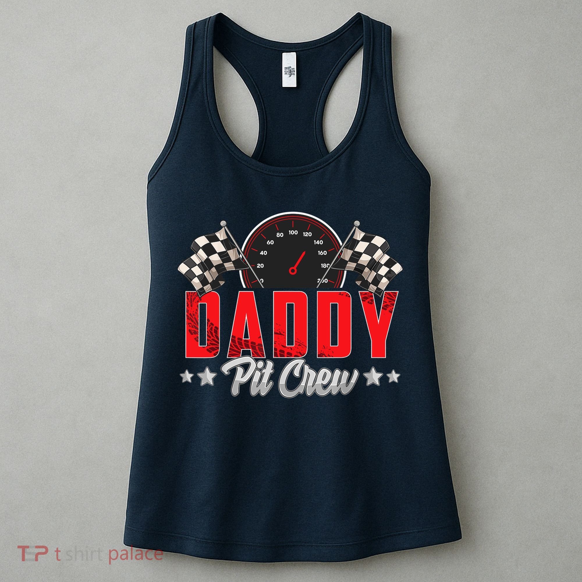 Race Car Birthday Party Racing Family Daddy Pit Crew Women's Tank Top