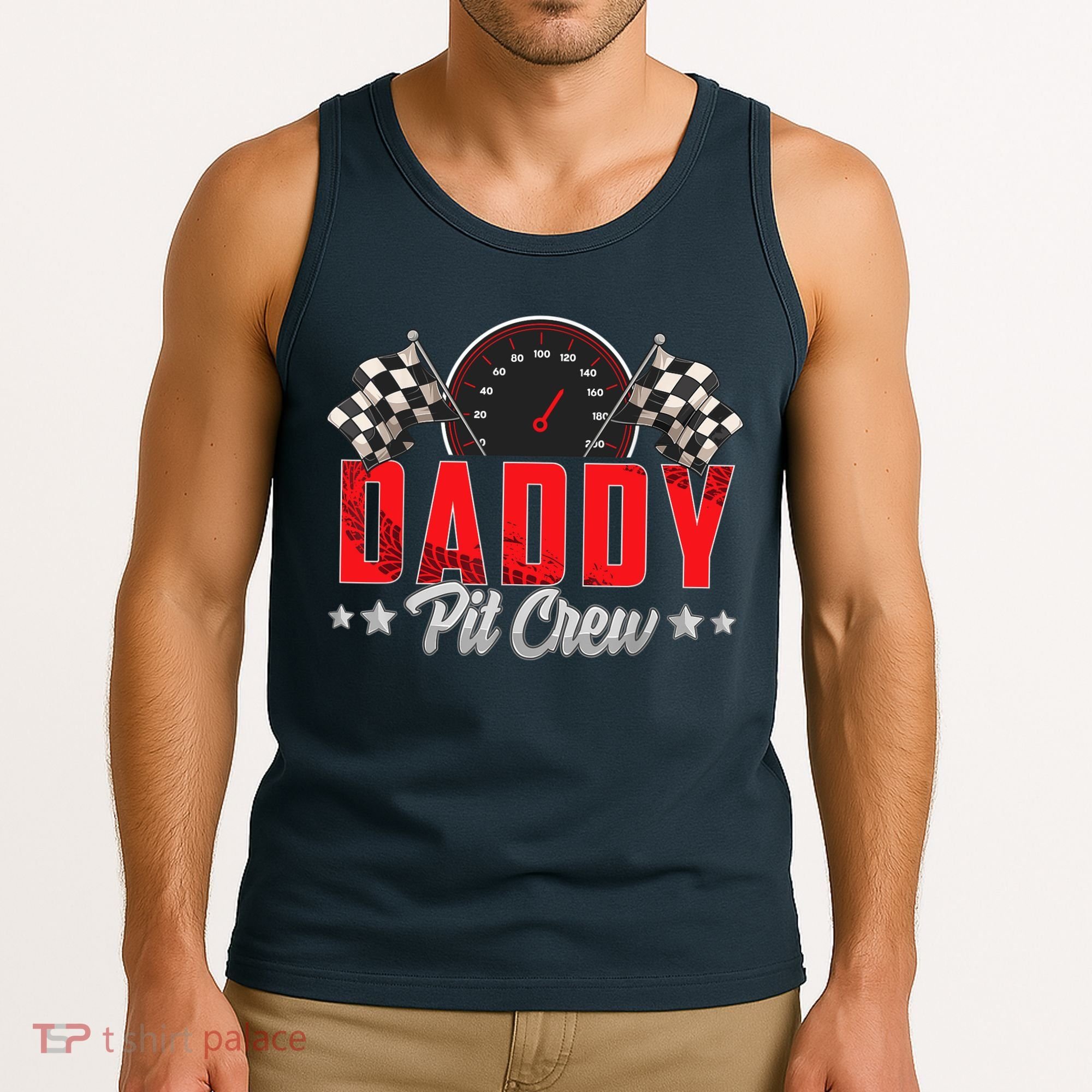 Race Car Birthday Party Racing Family Daddy Pit Crew Tank Top