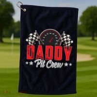Race Car Birthday Party Racing Family Daddy Pit Crew Golf Towel thumb 1