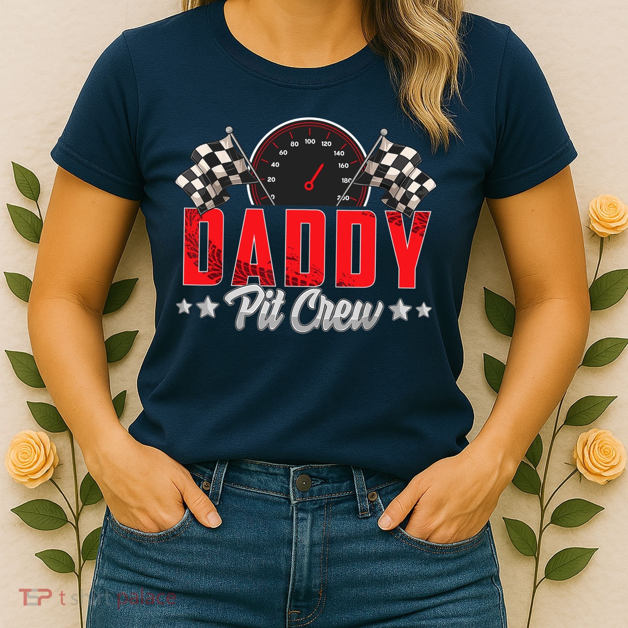 Race Car Birthday Party Racing Family Daddy Pit Crew Women's T-Shirt