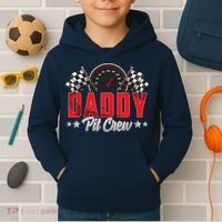 Race Car Birthday Party Racing Family Daddy Pit Crew Kids Hoodie thumb 2