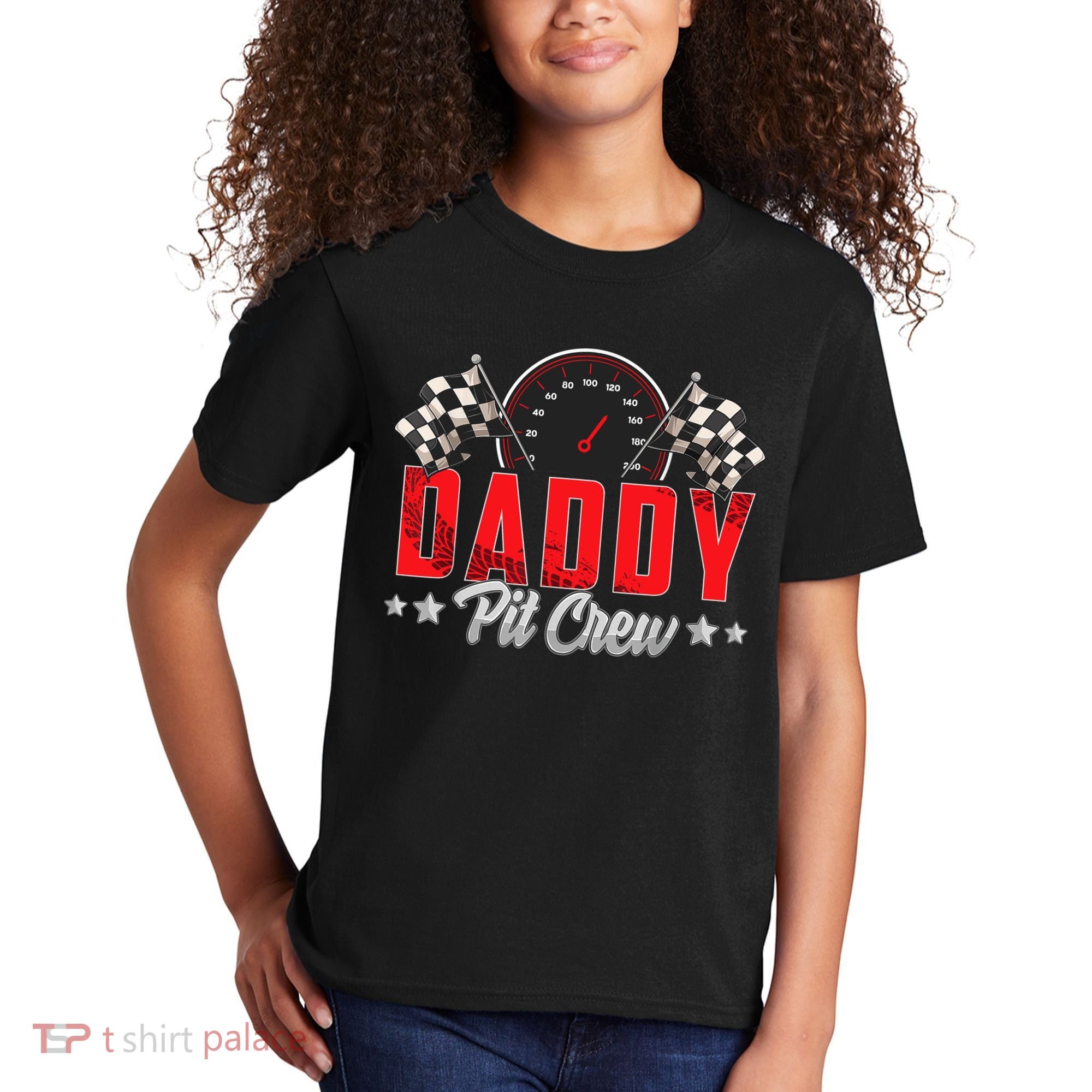 Race Car Birthday Party Racing Family Daddy Pit Crew Kids T-Shirt