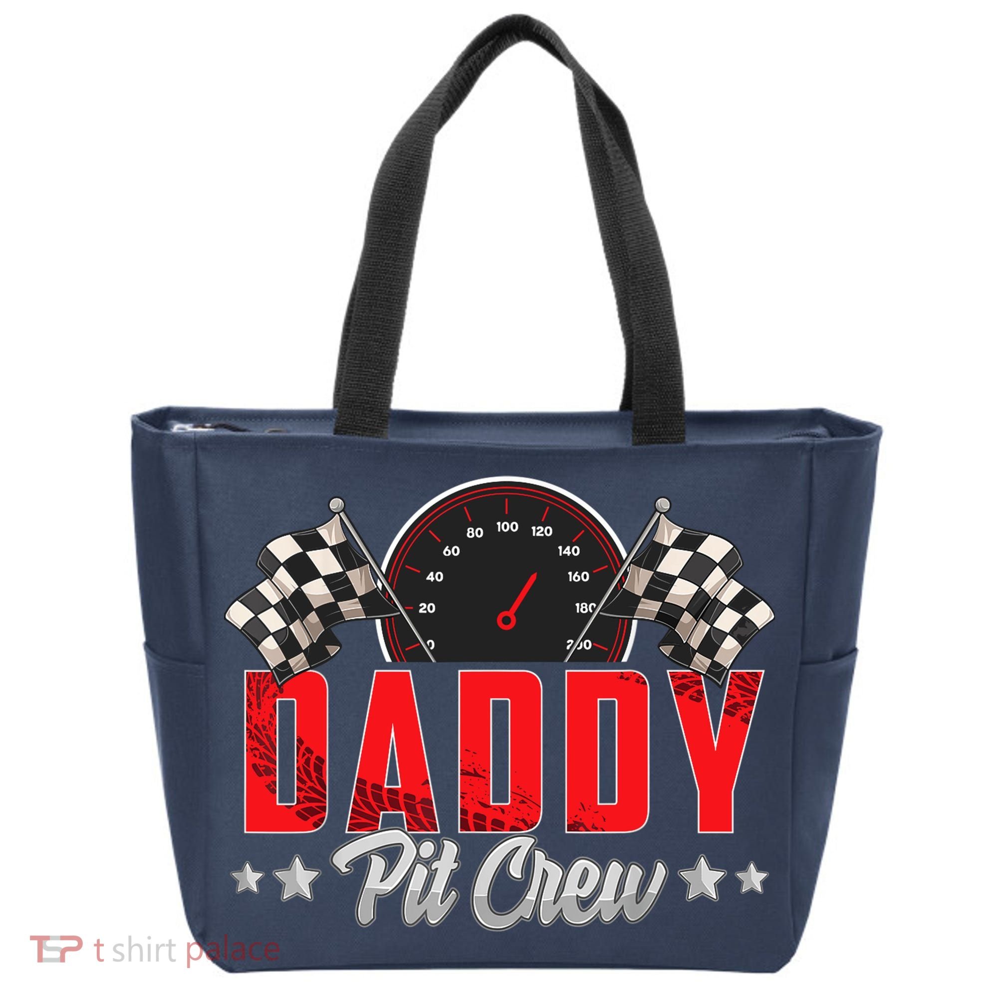 Race Car Birthday Party Racing Family Daddy Pit Crew Tote Bag