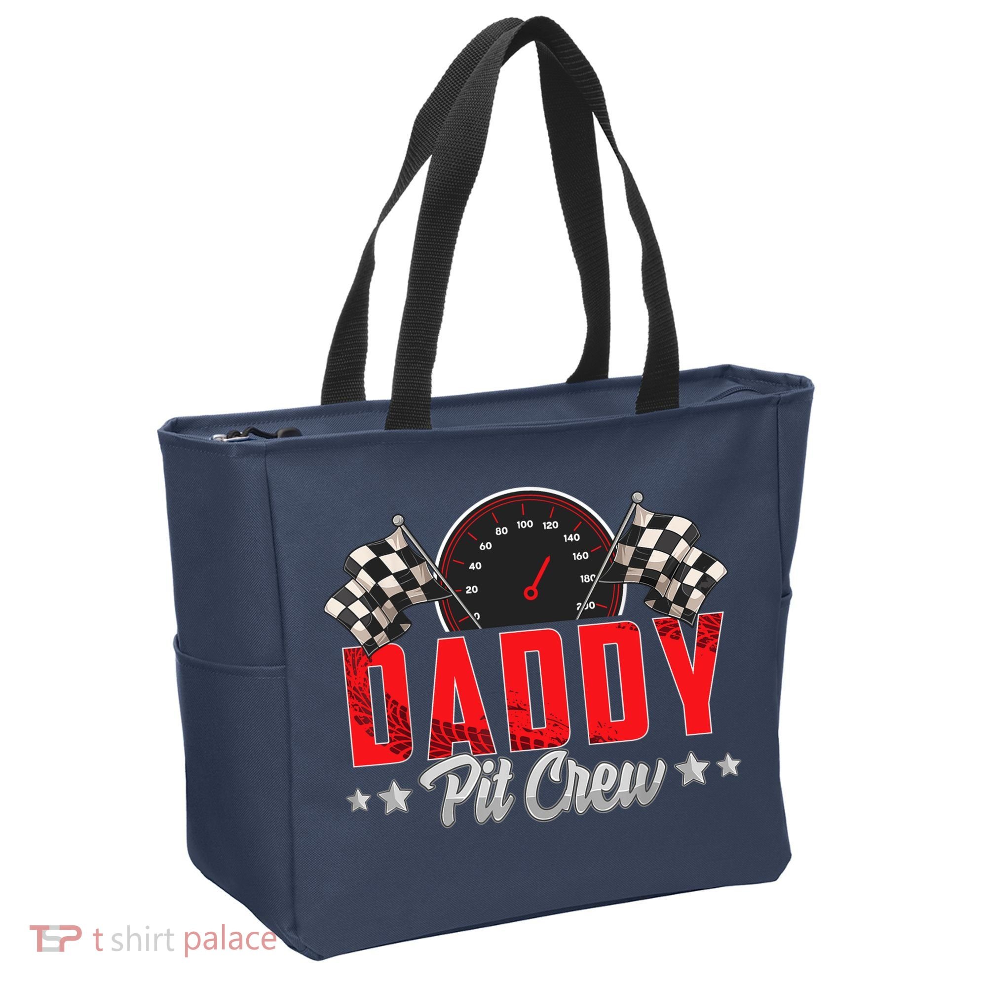 Race Car Birthday Party Racing Family Daddy Pit Crew Tote Bag