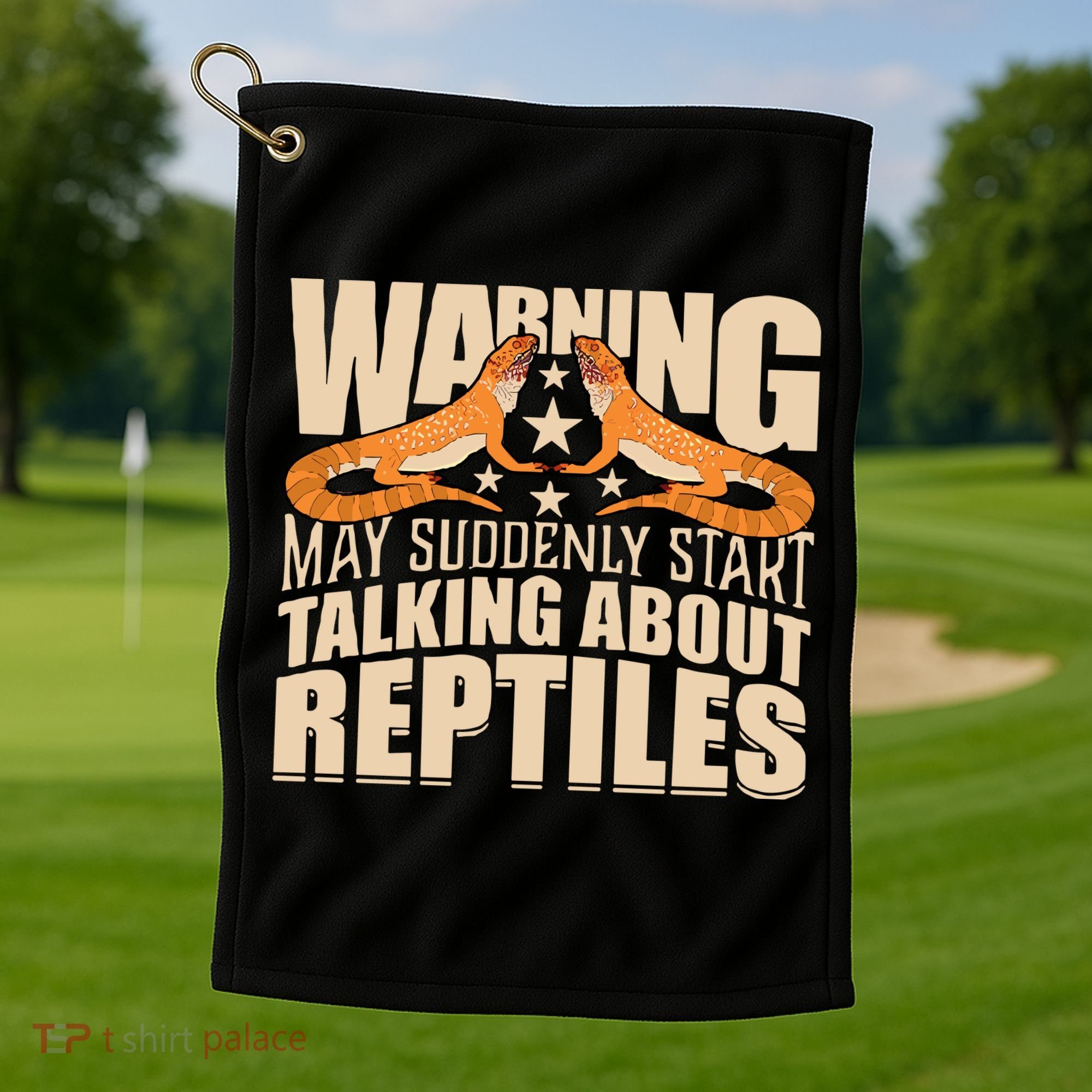 Reptiles Cute Bearded Dragon Golf Towel