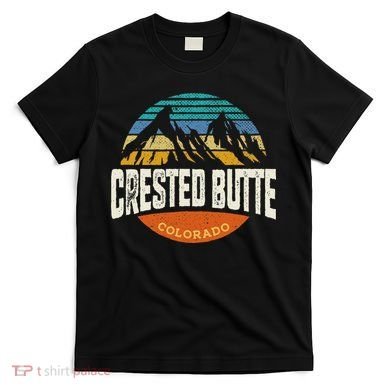 Retro Crested Butte Outdoors Mountain Colorado T-Shirt