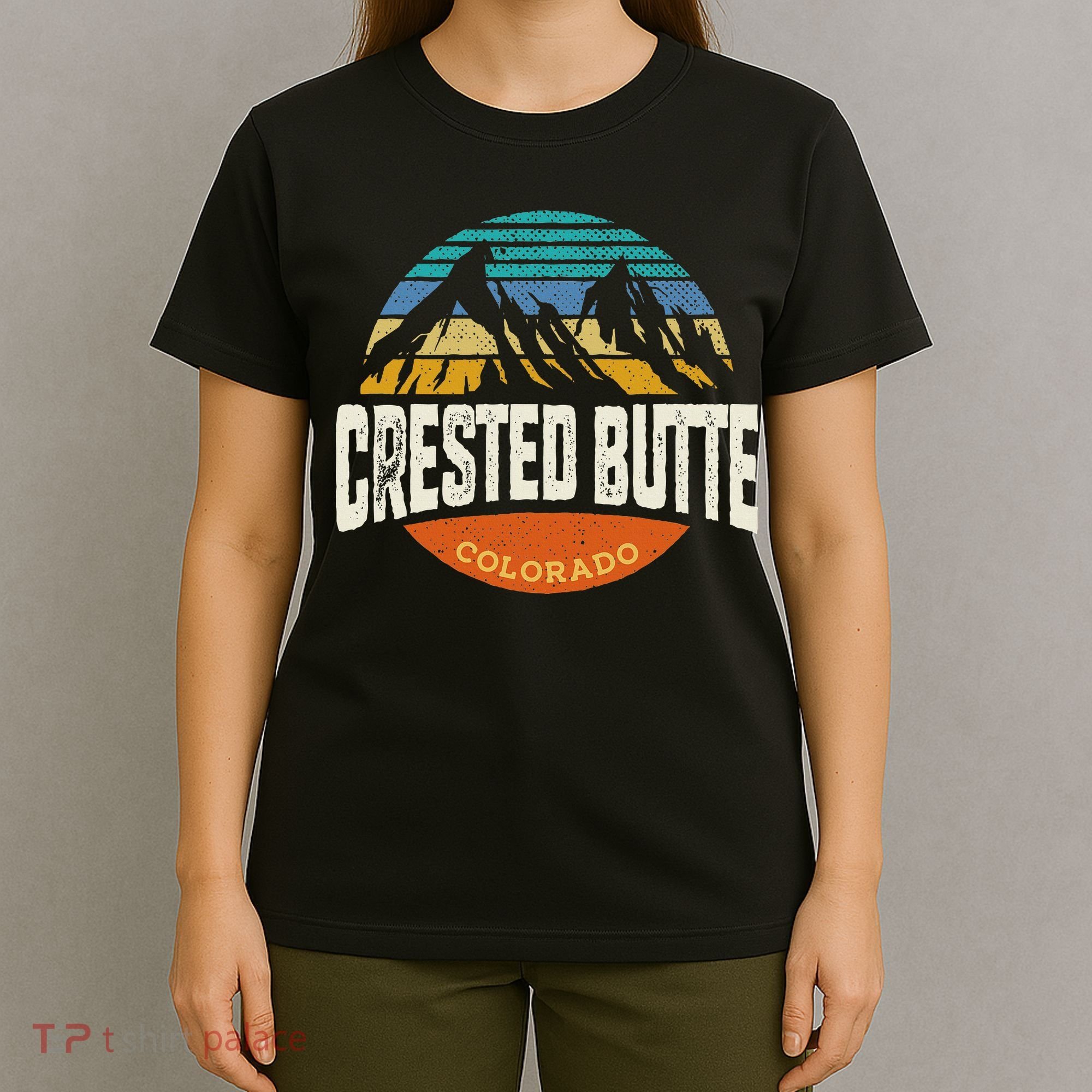 Retro Crested Butte Outdoors Mountain Colorado T-Shirt