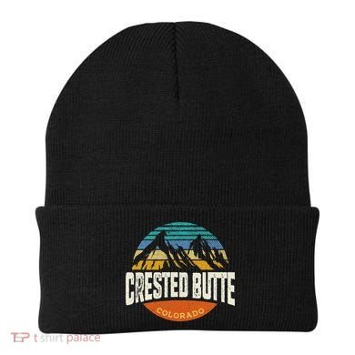 Retro Crested Butte Outdoors Mountain Colorado Beanie