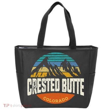Retro Crested Butte Outdoors Mountain Colorado Tote Bag
