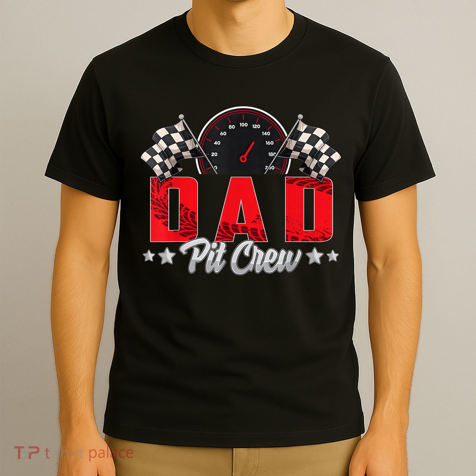 Race Car Birthday Party Racing Family Dad Pit Crew T-Shirt