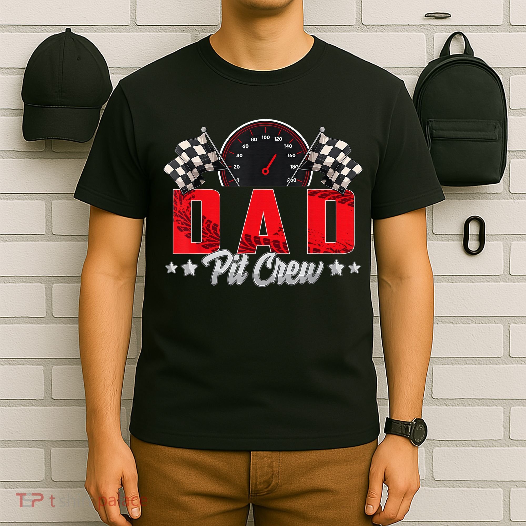 Race Car Birthday Party Racing Family Dad Pit Crew T-Shirt