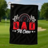 Race Car Birthday Party Racing Family Dad Pit Crew Golf Towel thumb 1